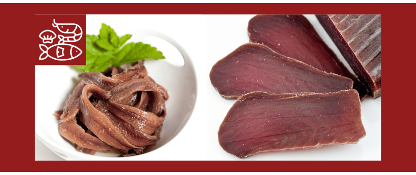 Salazones -Sardellenfilets Boquerones und Mojama