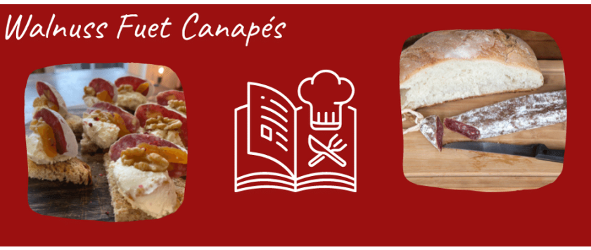 Walnuss Fuet Canapés
