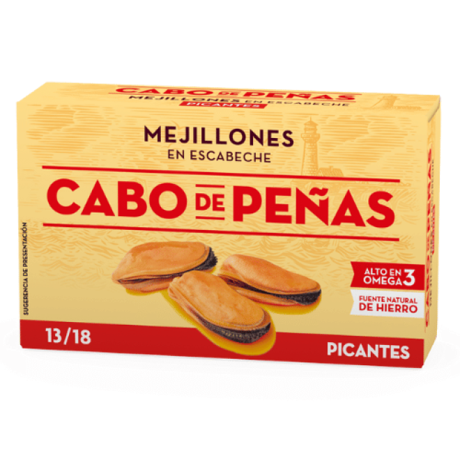 Cabo de Peñas Mejillones Picantes en escabeche