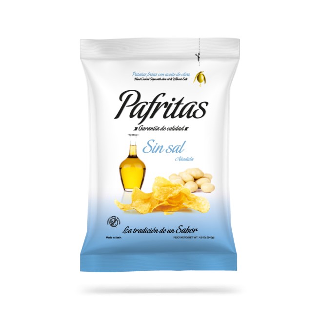 Pafritas - Salzfreie Kartoffelchips mit Olivenöl