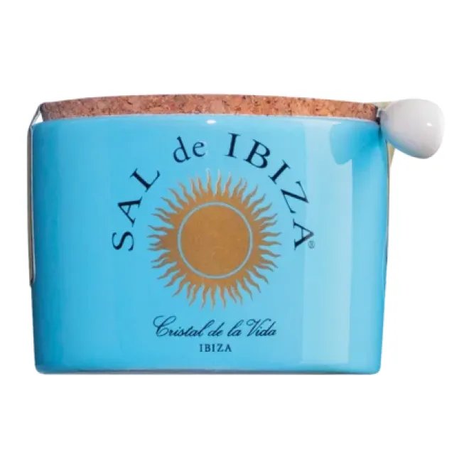 Sal de Ibiza - Fleur de Sel mit schwarzem Knoblauch im Keramik-Topf