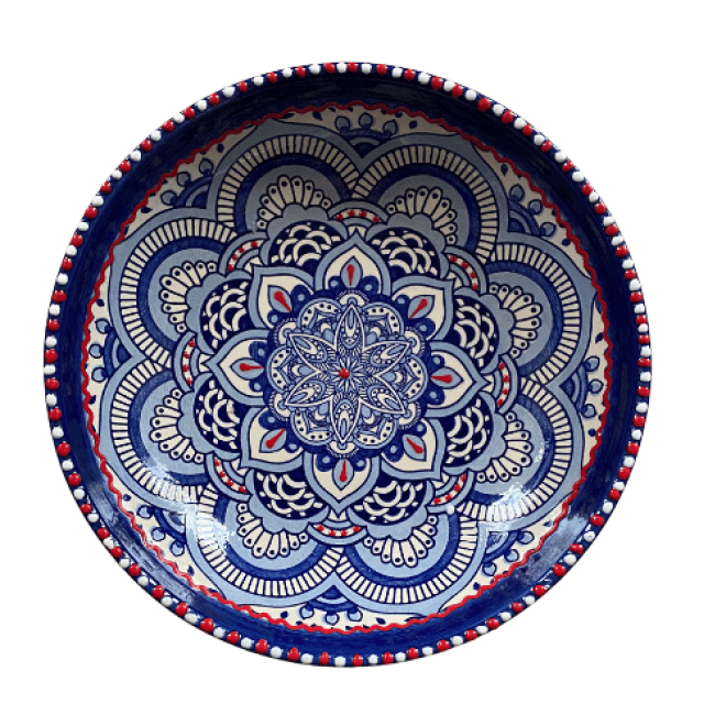 Große Schale - Gazania - Azul Rojo