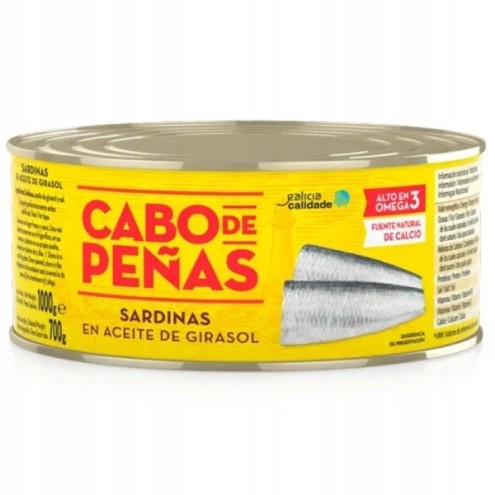 Cabo de Peñas - Sardinas - Sardinen in Sonnenblumenöl 700g