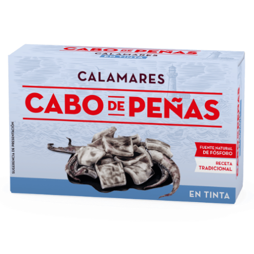 Cabo de Peñas - Calamar Trozos Tinta - Tintenfisch Stücke in eigener Tinte