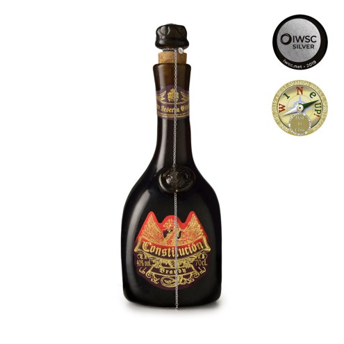 Bernal - Brandy Constitución Flocado Plata inkl. 2 Gläser Set