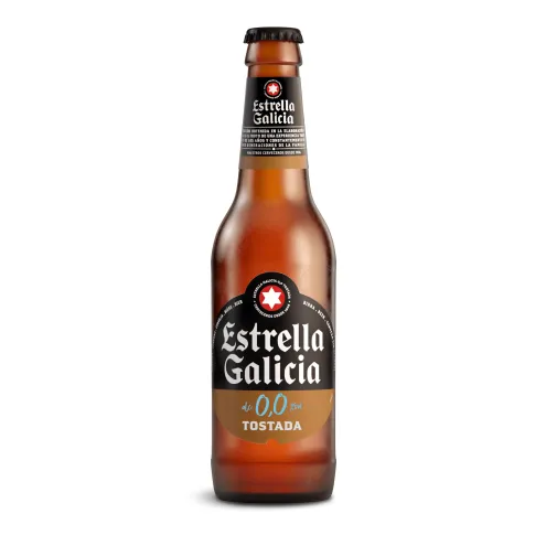 Estrella Galicia - Tostada - Alkoholfrei - Spanisches Bier 0,33l