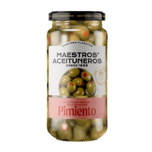Maestros Aceituneros - Grüne Oliven mit Paprika Füllung