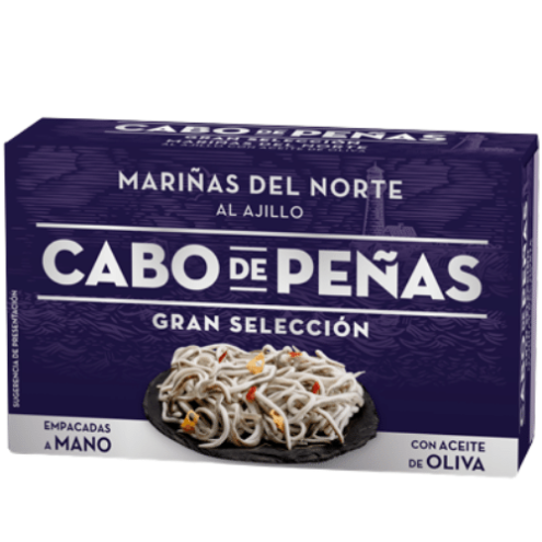 Cabo de Peñas - Angulas - Glasaal Surimi mit Knoblauch in Olivenöl