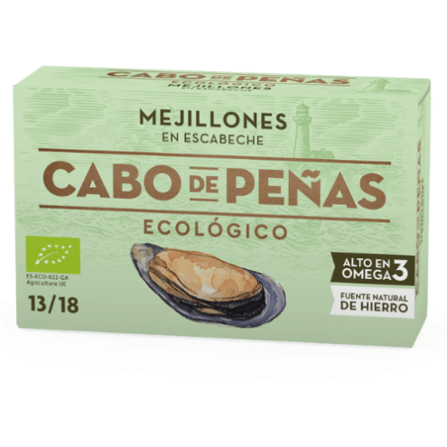 Cabo de Peñas - Mejillones - Miesmuscheln in Bio Escabeche Marinade